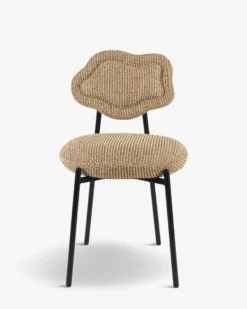 Chaise, Tweed jaune miami & métal noir Arty