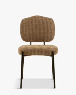 Chaise, Tweed jaune miami & métal noir Mogan