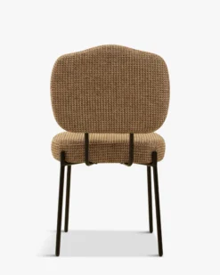 Chaise, Tweed jaune miami & métal noir Mogan