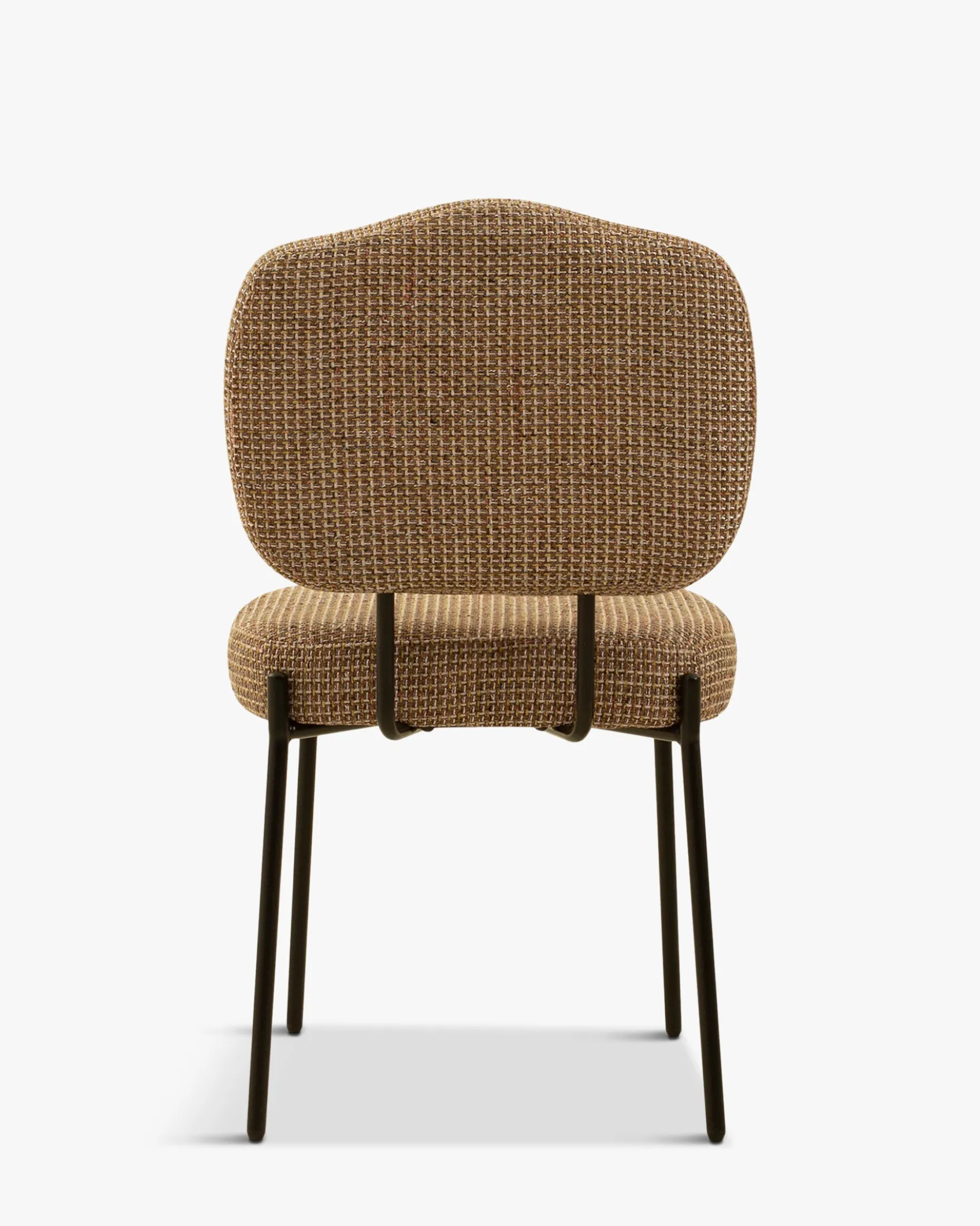 Chaise, Tweed jaune miami & métal noir Mogan