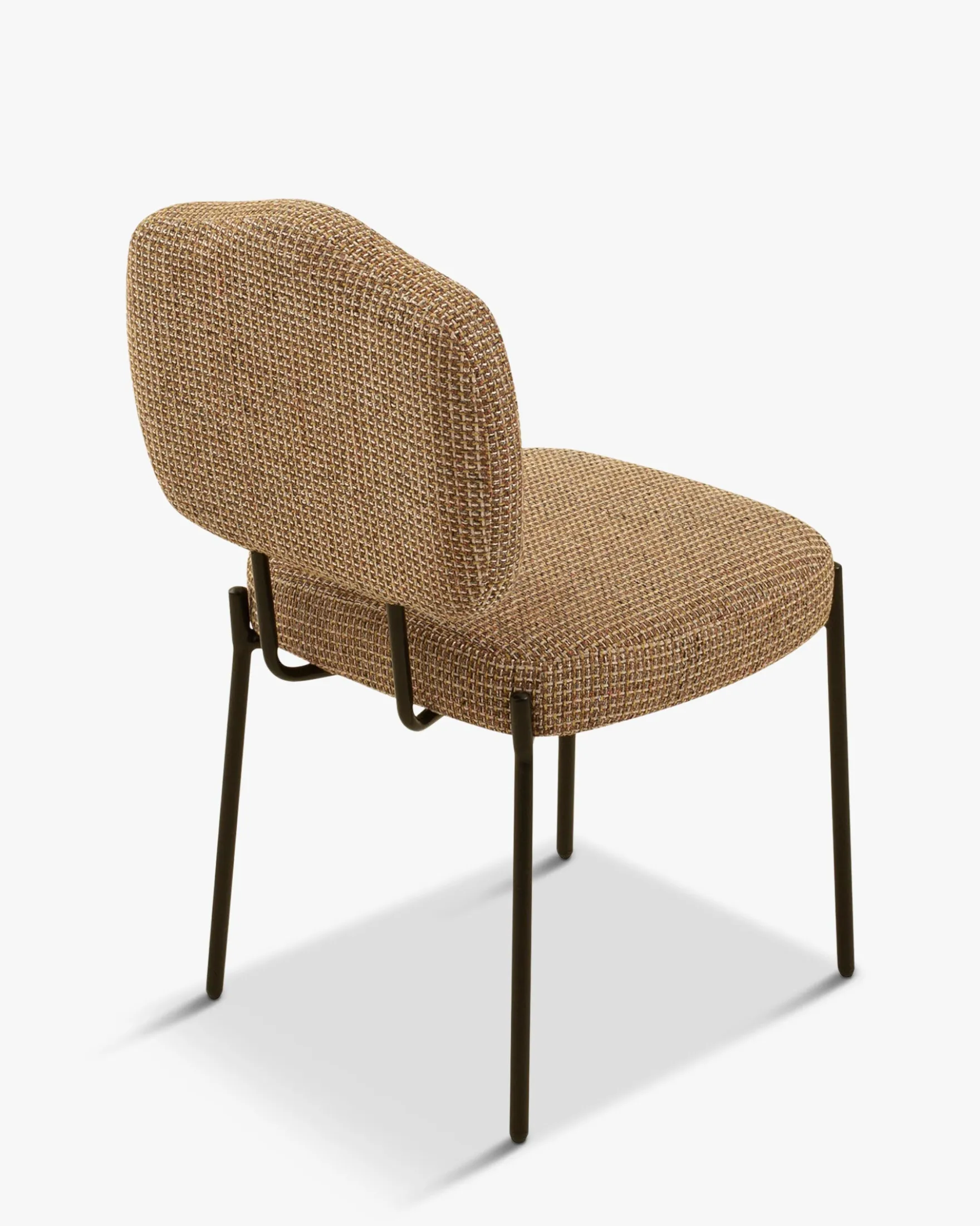 Chaise, Tweed jaune miami & métal noir Mogan