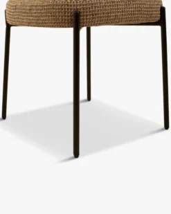 Chaise, Tweed jaune miami & métal noir Mogan