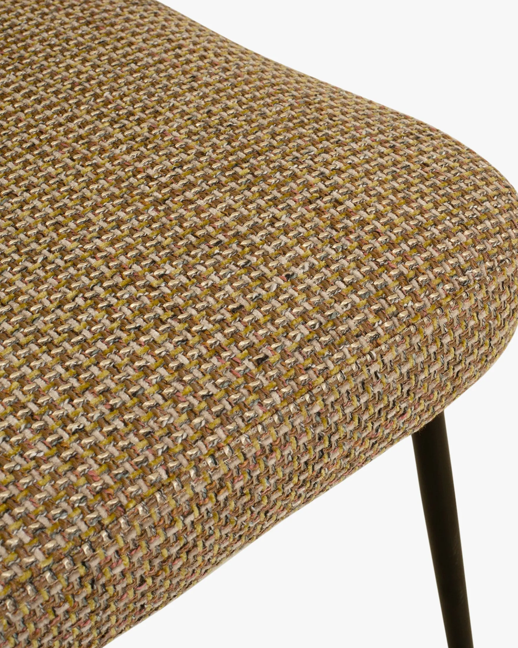 Chaise, Tweed jaune miami & métal noir Aero