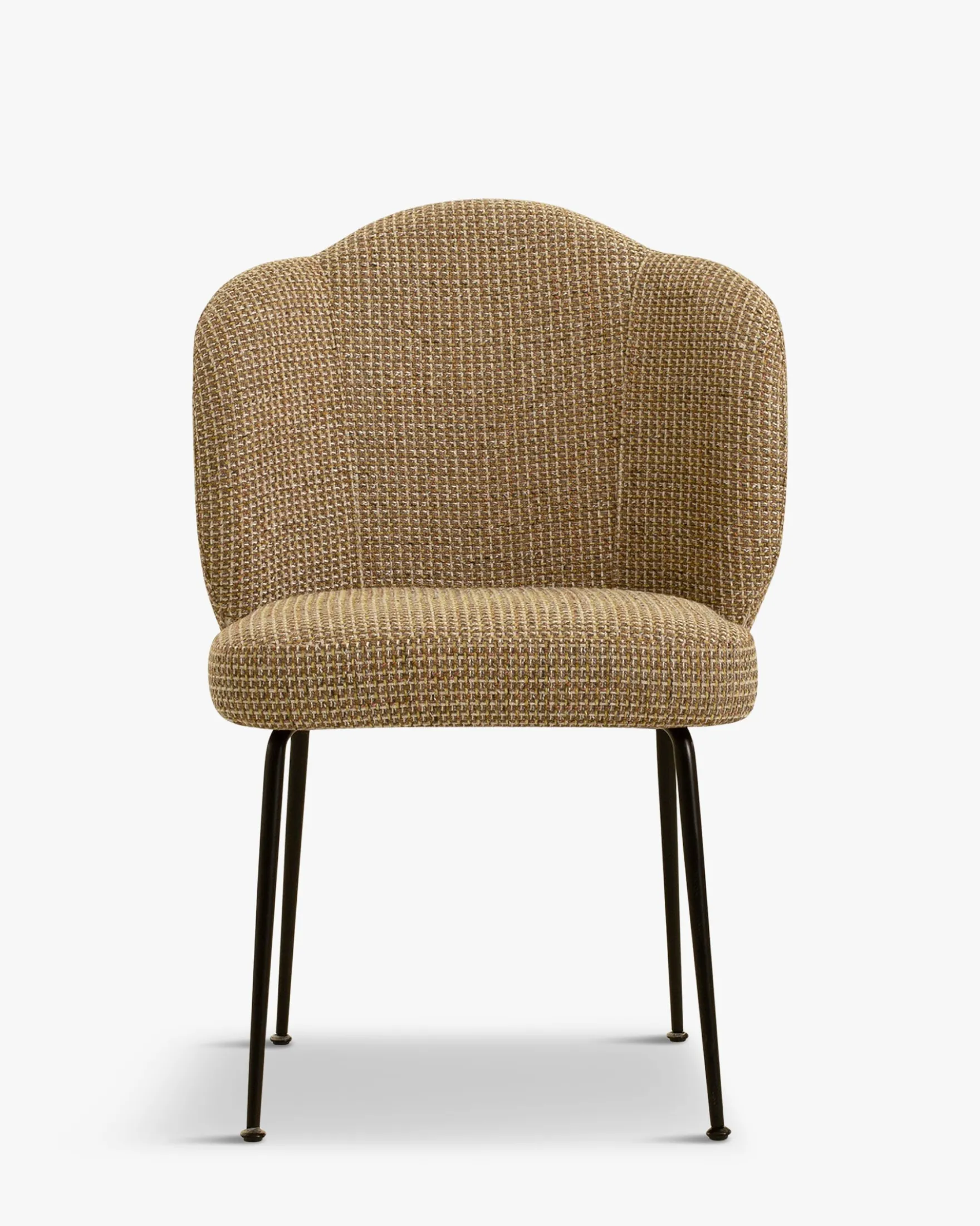 Chaise, Tweed jaune miami & métal noir Aero