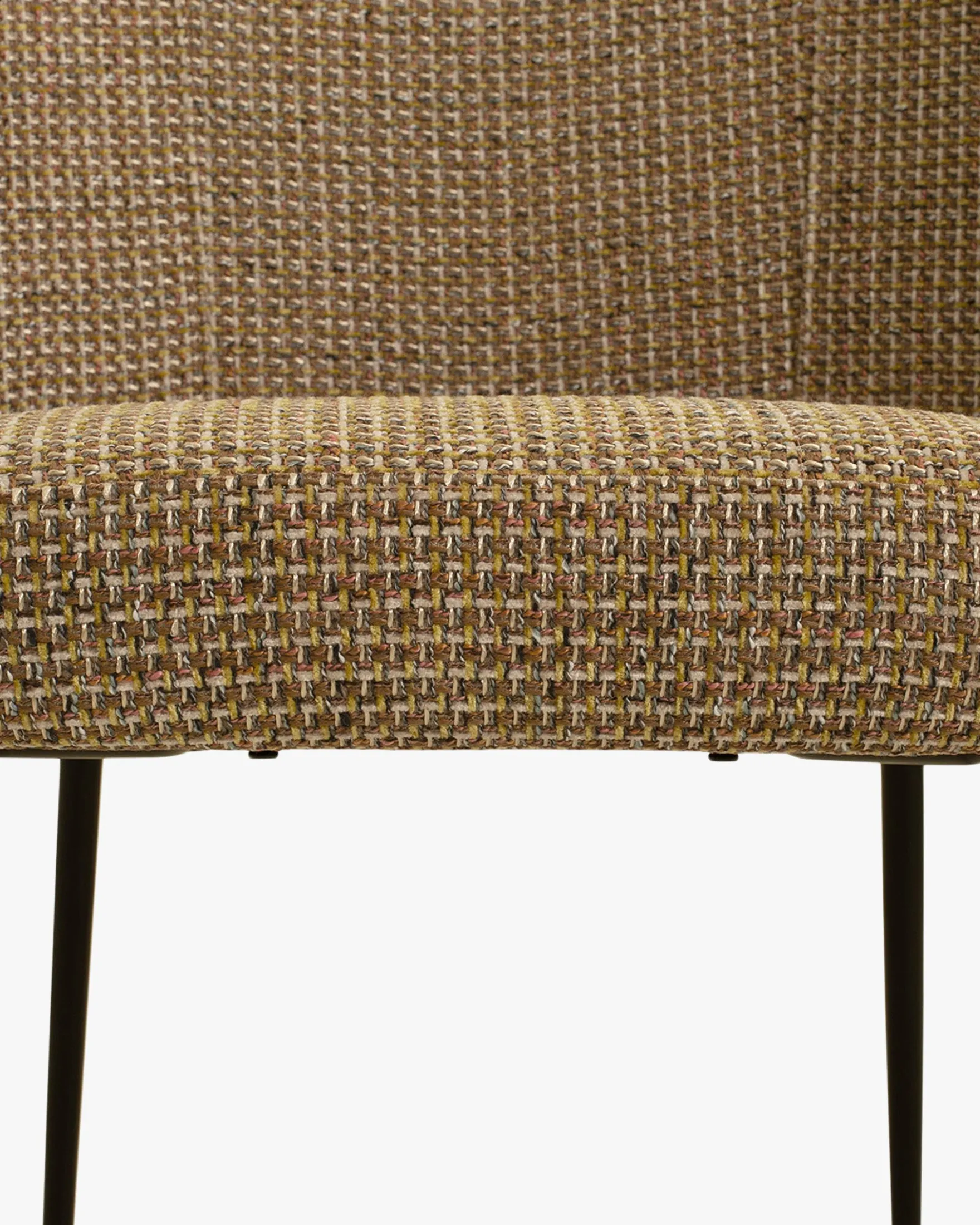 Chaise, Tweed jaune miami & métal noir Aero