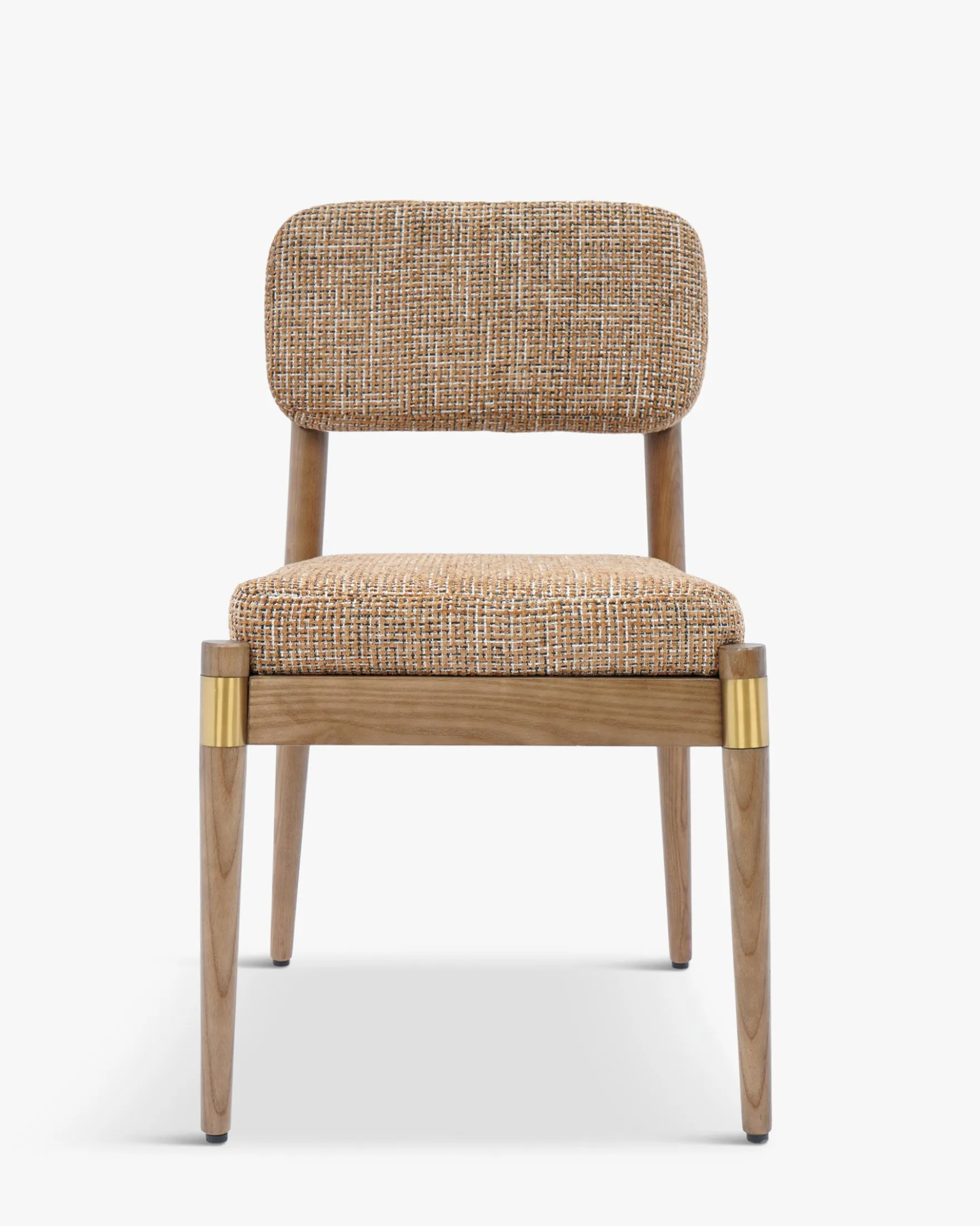 Chaise, Tweed Marron Caramel & Frêne massif Lilay