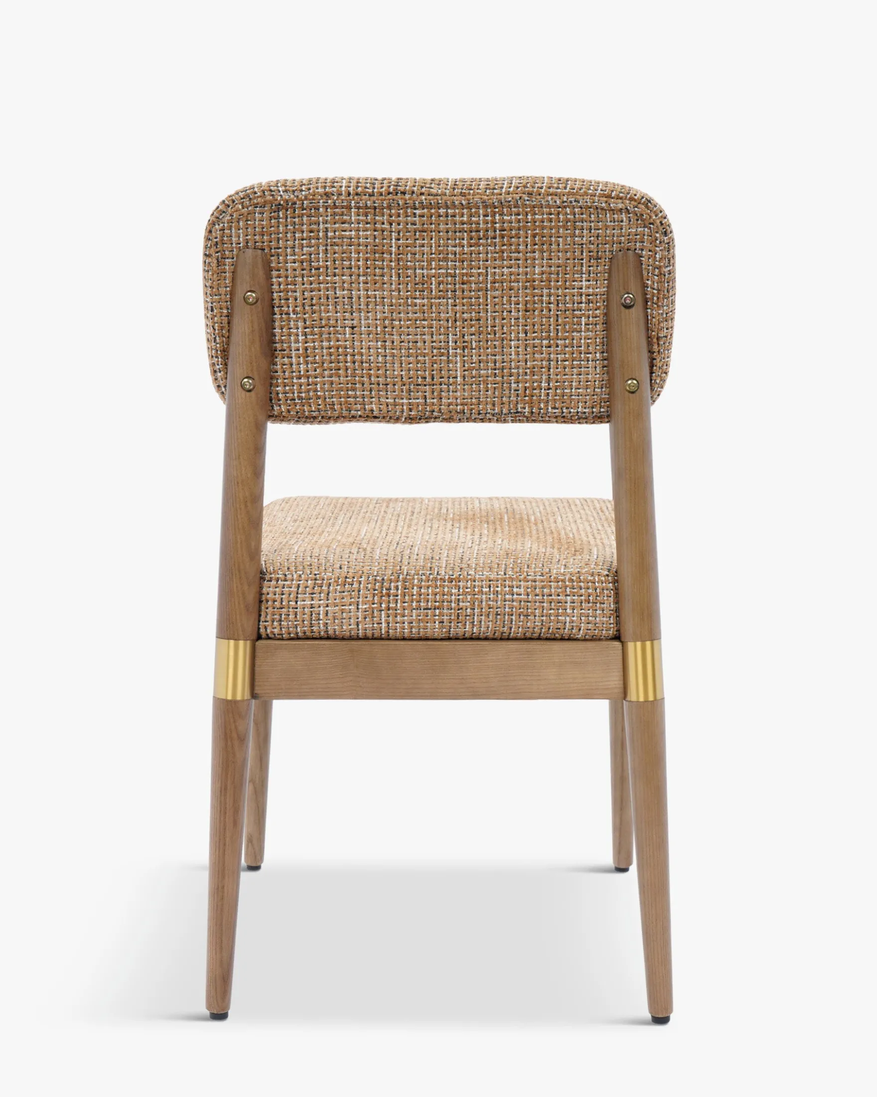Chaise, Tweed Marron Caramel & Frêne massif Lilay