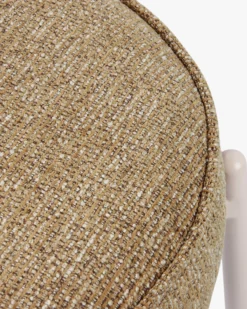 Chaise, Tweed marron chêne & fer beige Milo