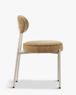 Chaise, Tweed marron chêne & fer beige Milo