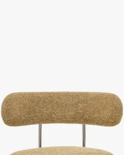 Chaise, Tweed marron chêne & métal chromé Vittoria