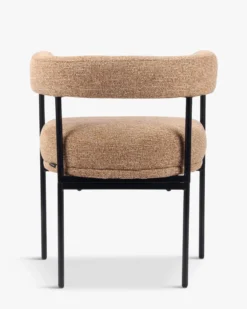 Chaise, Tweed marron chêne & métal noir Arcade