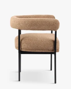 Chaise, Tweed marron chêne & métal noir Arcade