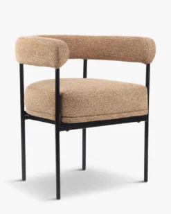 Chaise, Tweed marron chêne & métal noir Arcade