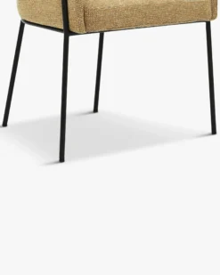 Chaise, Tweed marron écureuil & métal noir Baron