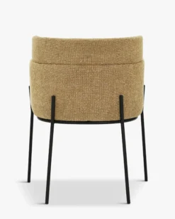 Chaise, Tweed marron écureuil & métal noir Baron
