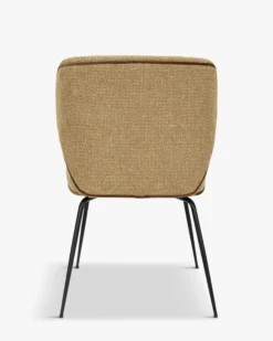 Chaise, Tweed marron écureuil & métal noir Wayne