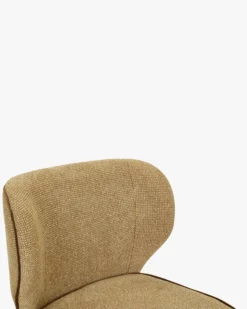 Chaise, Tweed marron écureuil & métal noir Wayne