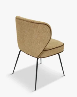 Chaise, Tweed marron écureuil & métal noir Wayne