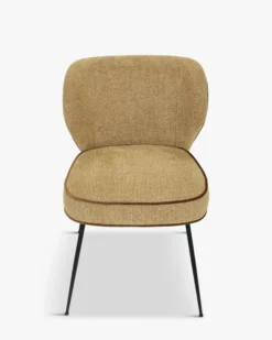 Chaise, Tweed marron écureuil & métal noir Wayne