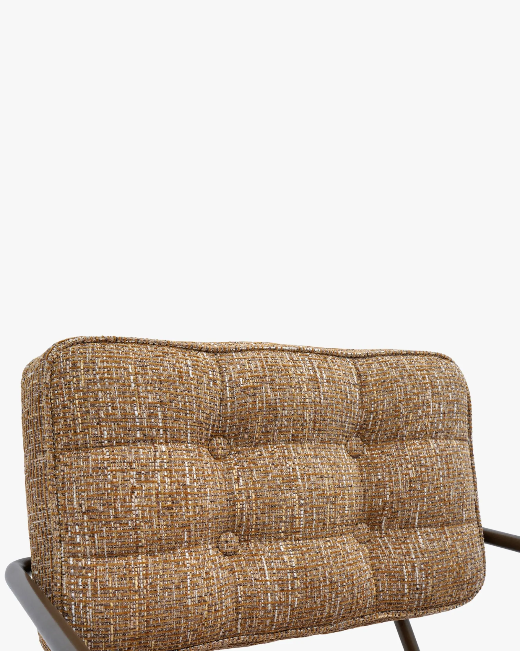 Chaise, Tweed marron ristretto & Métal bronze Orea