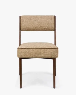 Chaise, Tweed marron ristretto & Frêne massif Elva