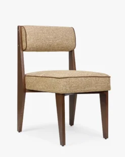 Chaise, Tweed marron ristretto & Frêne massif Elva