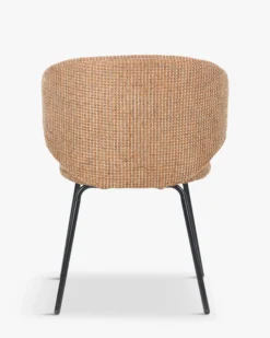 Chaise, Tweed orange miami & métal noir Savio
