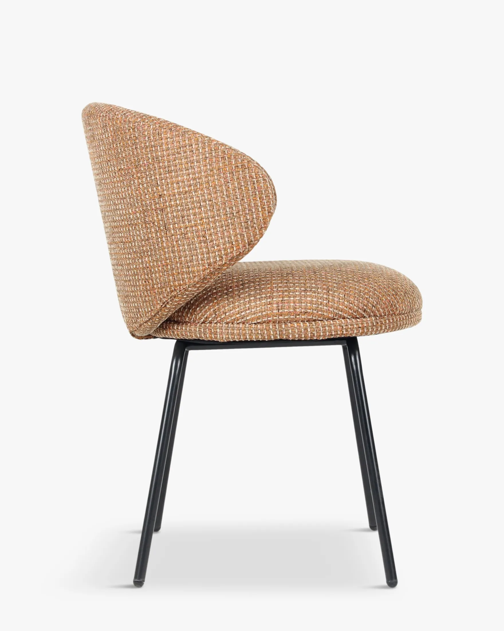 Chaise, Tweed orange miami & métal noir Savio