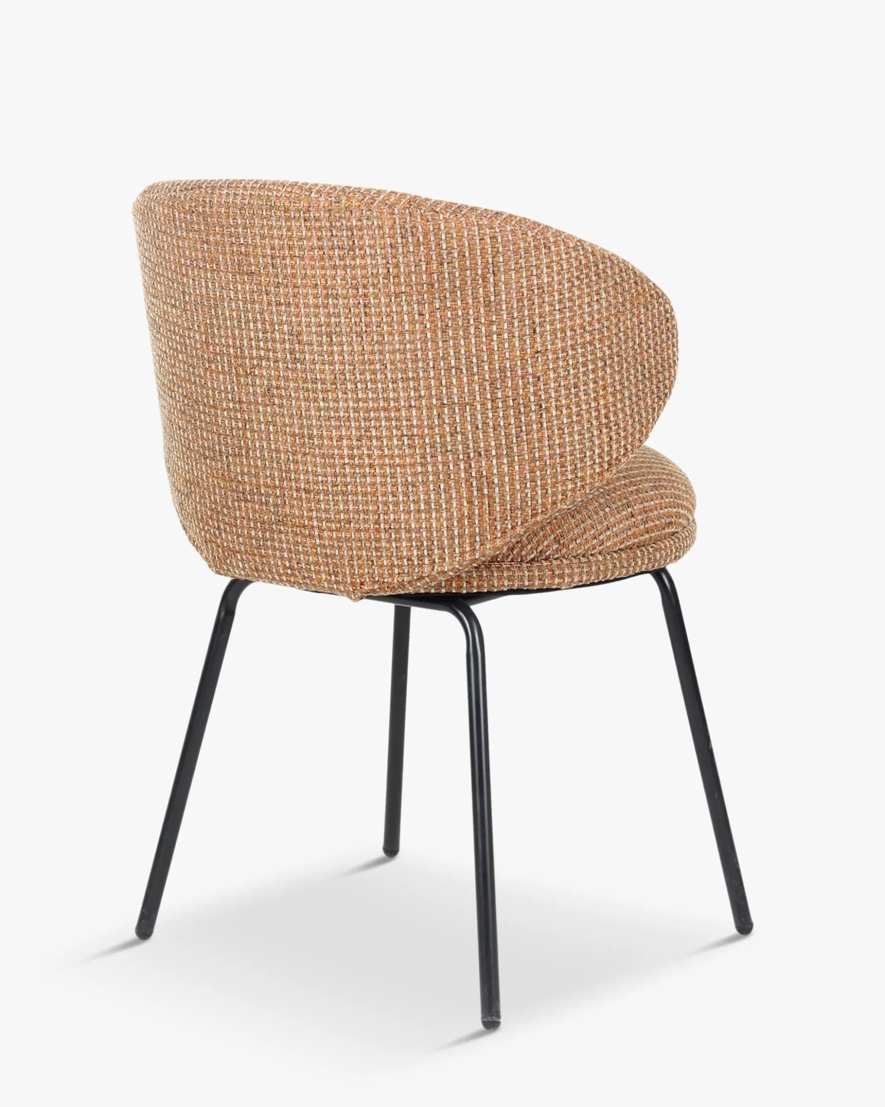Chaise, Tweed orange miami & métal noir Savio