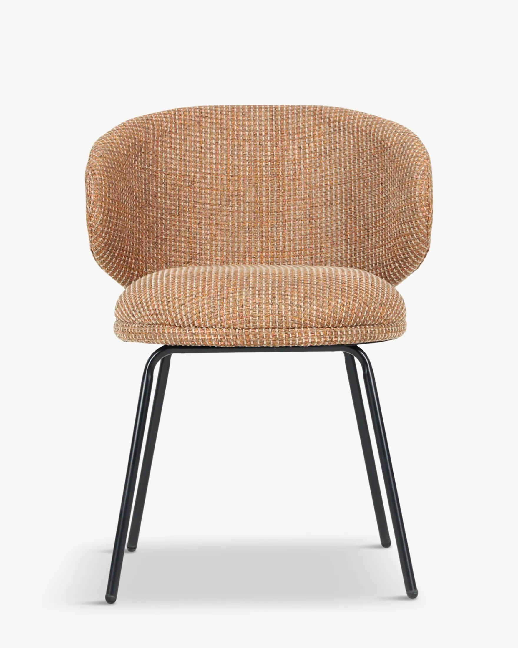 Chaise, Tweed orange miami & métal noir Savio