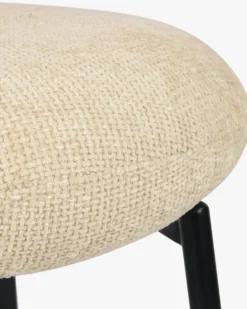 Chaise, Tweed sable & metal noir Maia