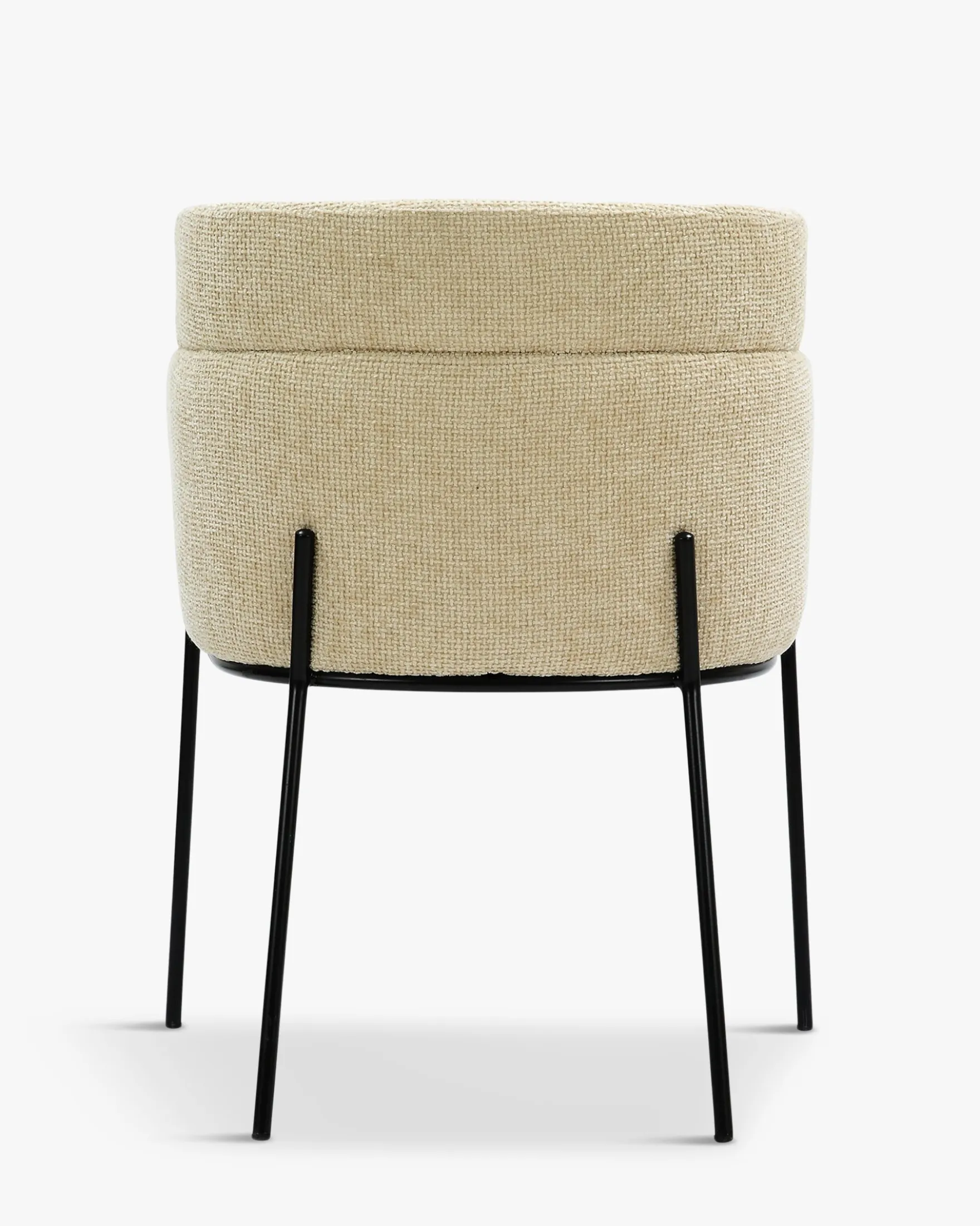 Chaise, Tweed sable & métal noir Baron