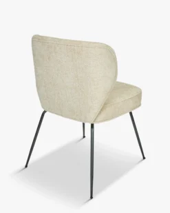 Chaise, Tweed sable & métal noir Wayne