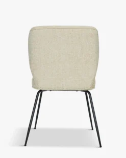 Chaise, Tweed sable & métal noir Wayne