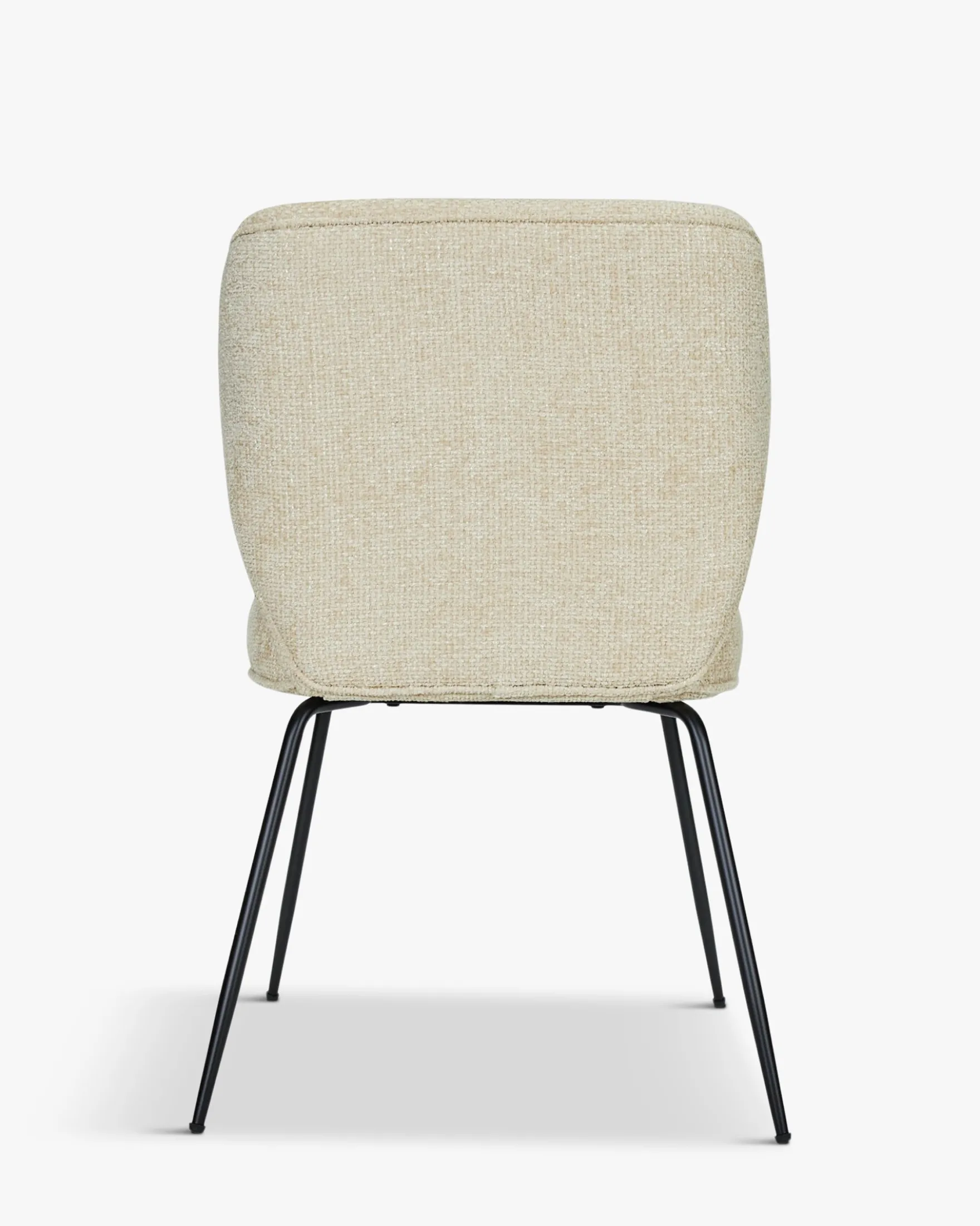 Chaise, Tweed sable & métal noir Wayne