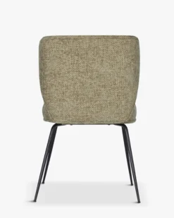Chaise, Tweed taupe & metal noir Wayne