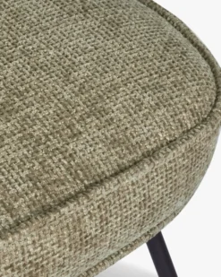 Chaise, Tweed taupe & metal noir Wayne