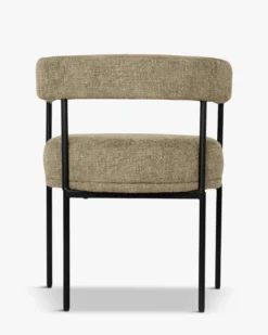 Chaise, Tweed taupe & métal noir Arcade