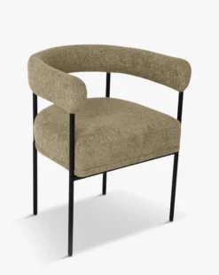 Chaise, Tweed taupe & métal noir Arcade