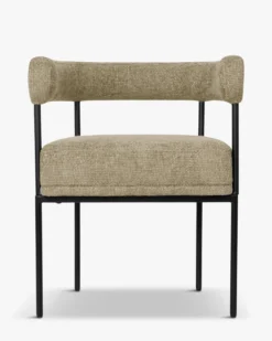 Chaise, Tweed taupe & métal noir Arcade
