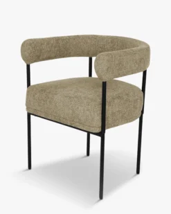 Chaise, Tweed taupe & métal noir Arcade
