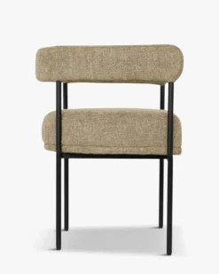 Chaise, Tweed taupe & métal noir Arcade