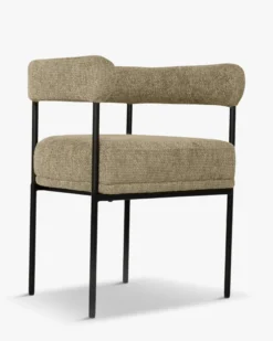 Chaise, Tweed taupe & métal noir Arcade