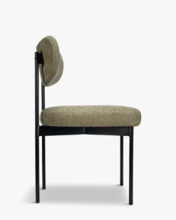 Chaise, Tweed taupe & métal noir Jasper