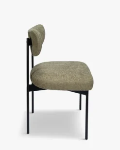 Chaise, Tweed taupe & métal noir Jasper