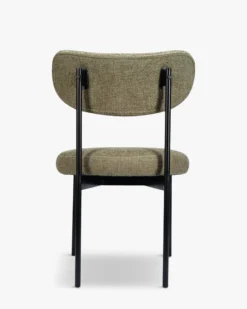 Chaise, Tweed taupe & métal noir Jasper