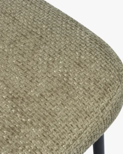 Chaise, Tweed taupe & métal noir Jasper