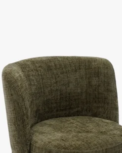 Chaise, Tweed vert lichen & métal noir Ray
