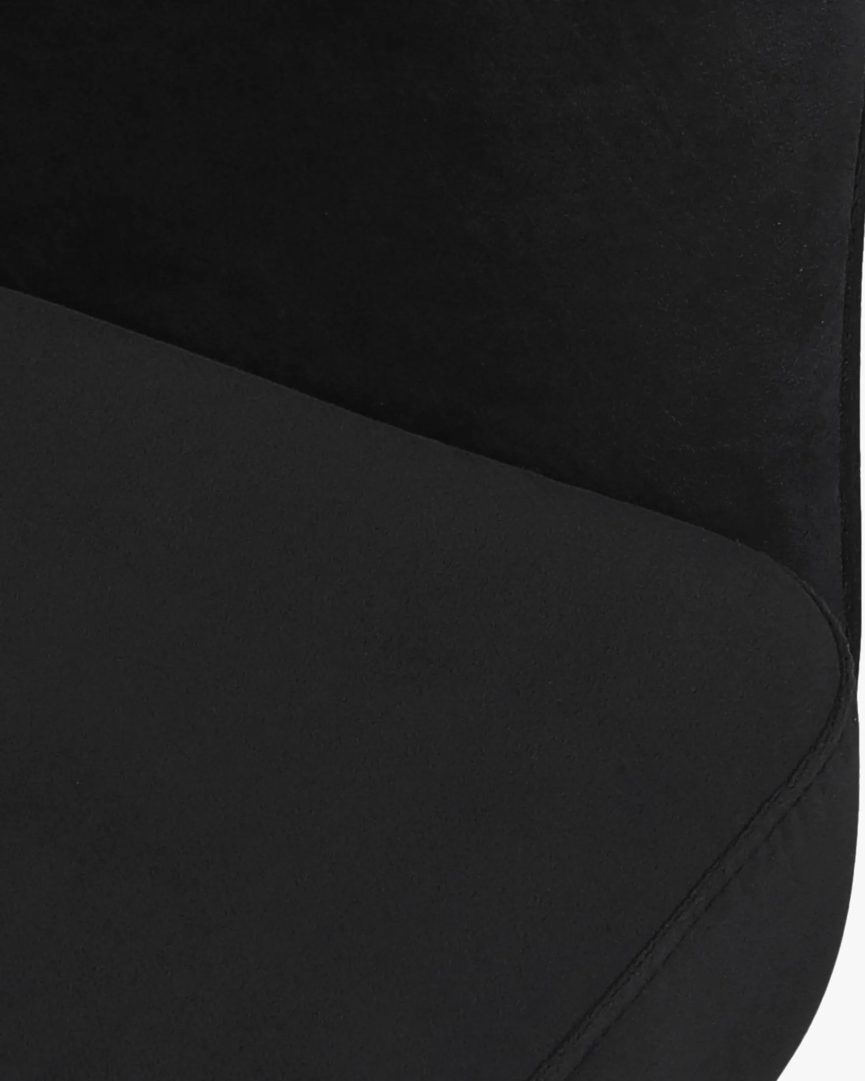 Chaise, Velours nuit noire & métal noir Baron
