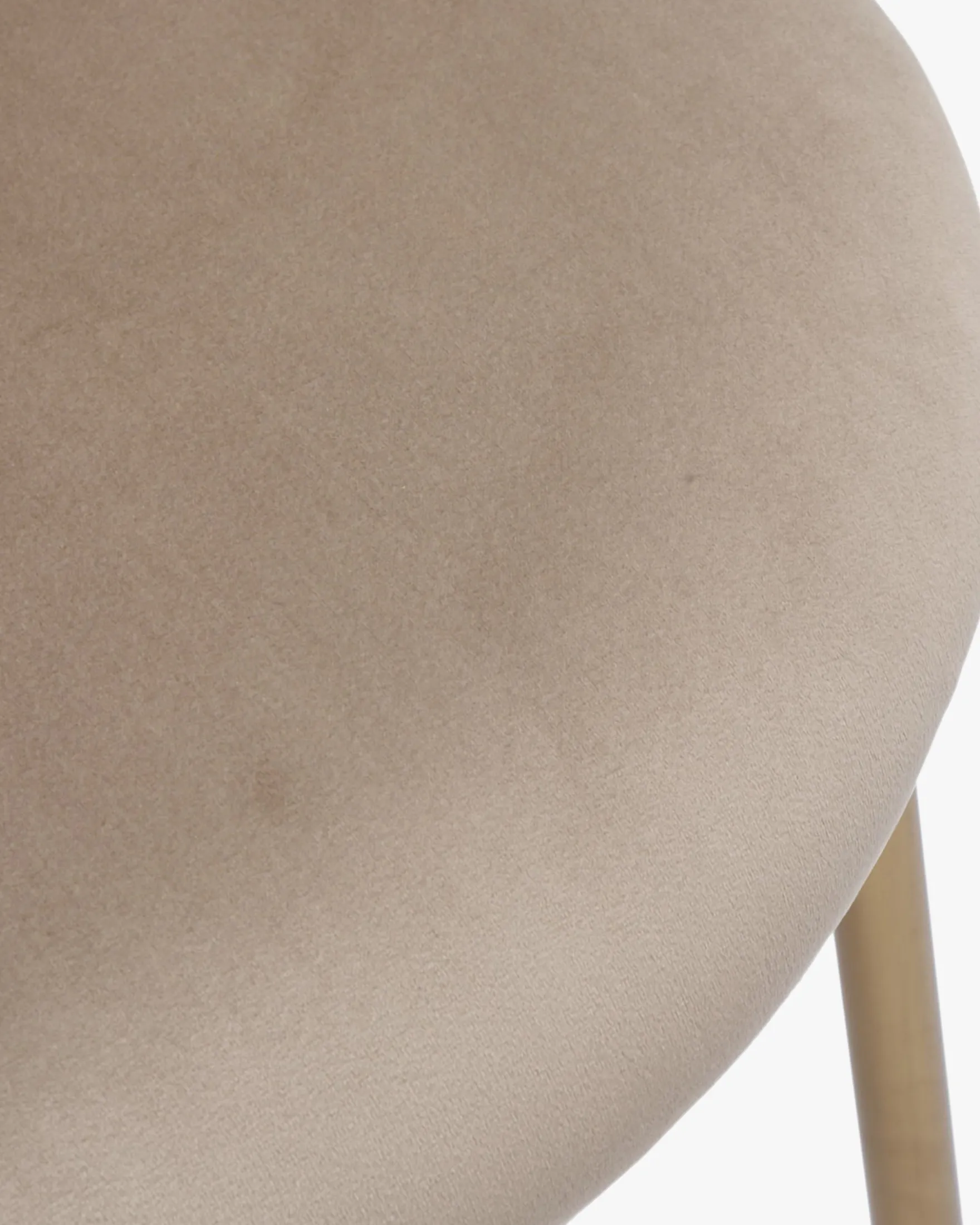 Chaise, Velours taupe & métal doré Blaze